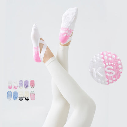 Cross Strap Grip Crew Socks(3 Pairs) - image 0
