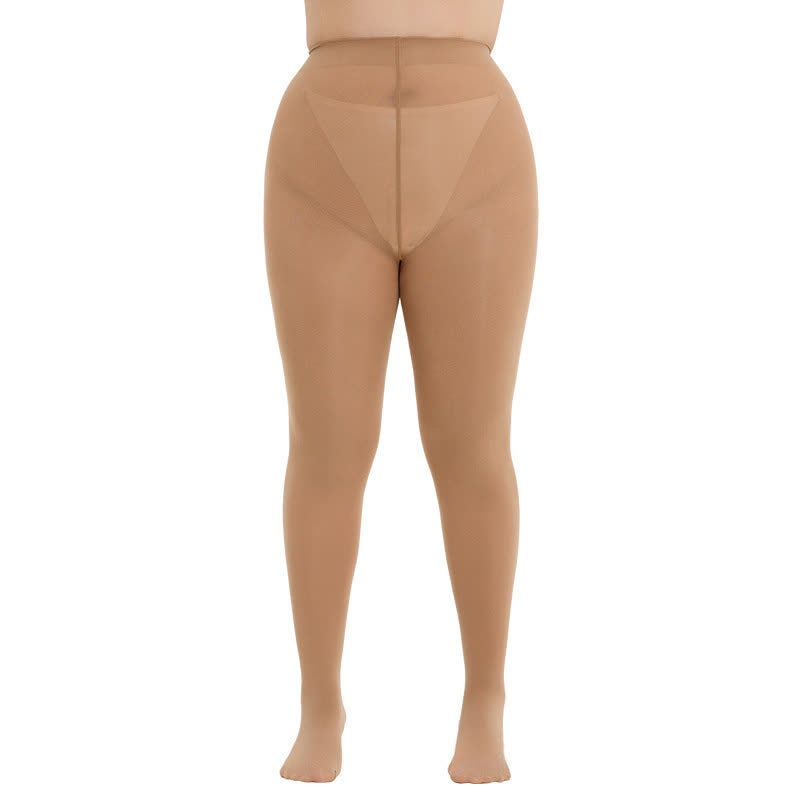 Shaping High Waist Pantyhose(3 Pairs) - Nude - 3XL-4XL - image 9