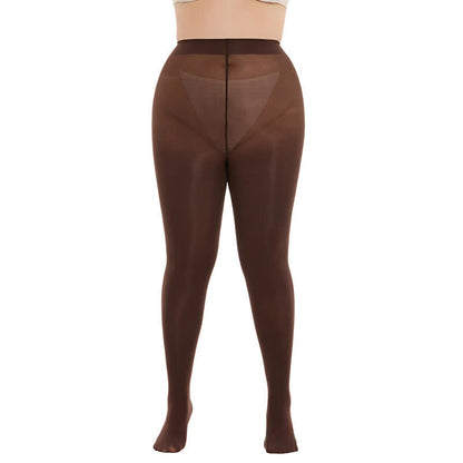 Shaping High Waist Pantyhose(3 Pairs) - Coffee - 3XL-4XL - image 10
