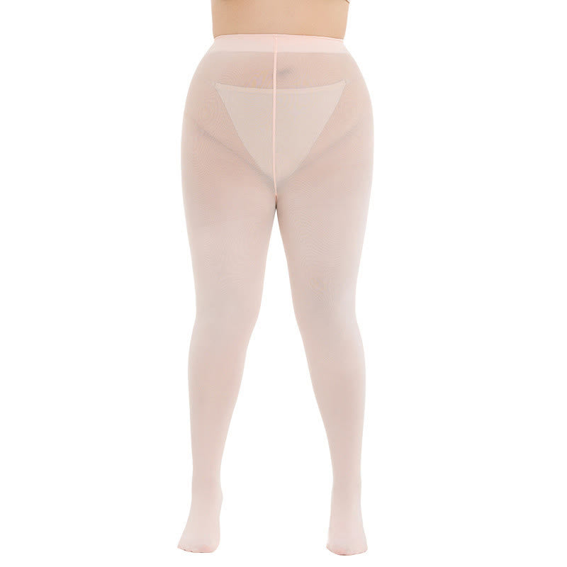 Shaping High Waist Pantyhose(3 Pairs) - Beige - 3XL-4XL - image 3