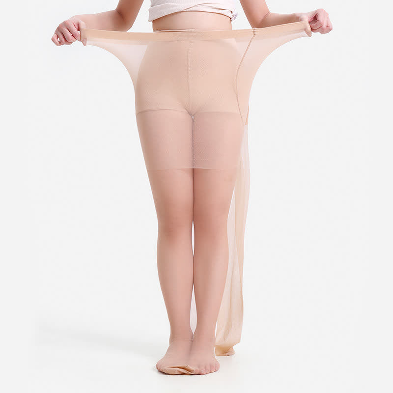 High Waist Shaping Pantyhose(3 Pairs) - Light Pink - 4XL - image 7