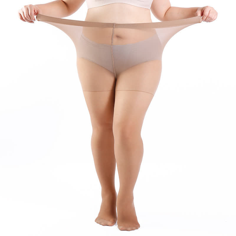 High Waist Shaping Pantyhose(3 Pairs) - Nude - 4XL - image 6