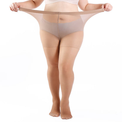 High Waist Shaping Pantyhose(3 Pairs) - Nude - 4XL - image 6