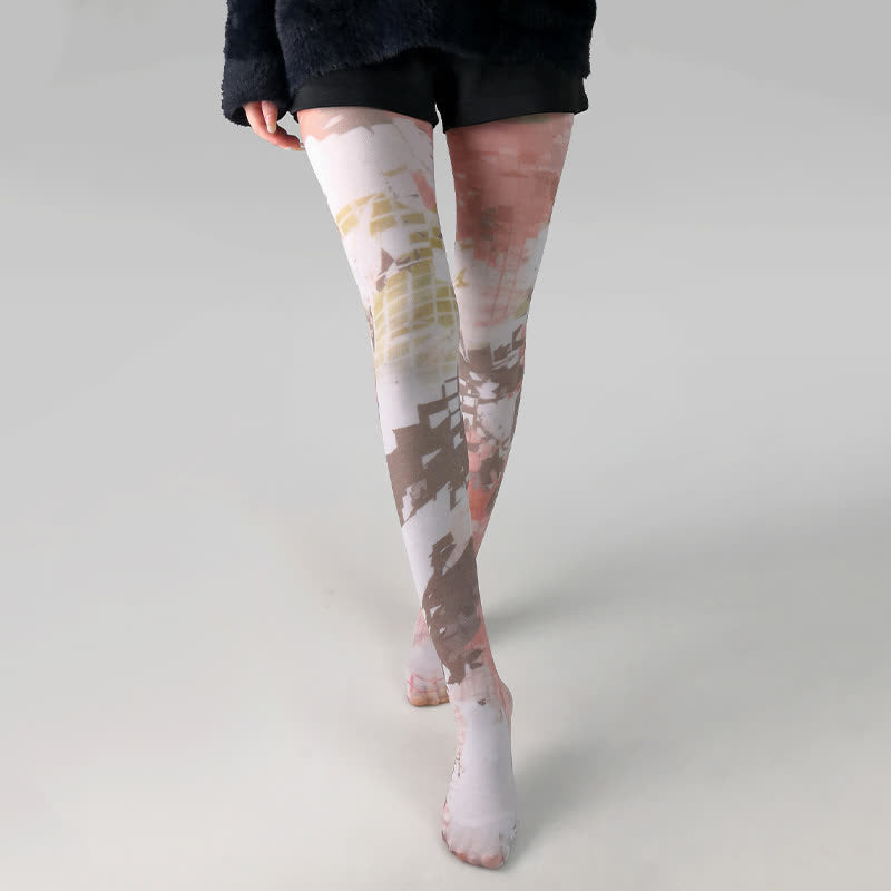 Butterfly Print Daily Wear Pantyhose - C - One Size - image 2