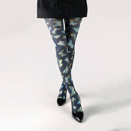 Butterfly Print Daily Pantyhose - F - One Size - image 0