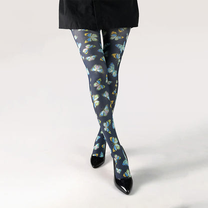 Butterfly Print Daily Pantyhose - F - One Size - image 0