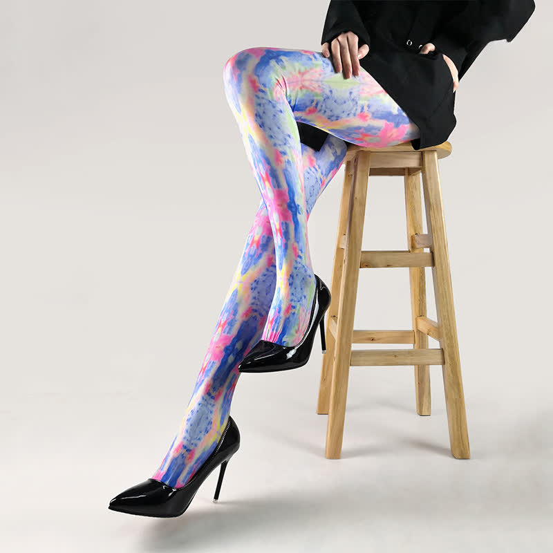 Butterfly Print Daily Pantyhose - D - One Size - image 3