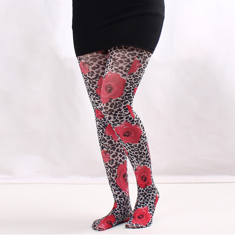 Floral Statement Pantyhose - C - One Size - image 2