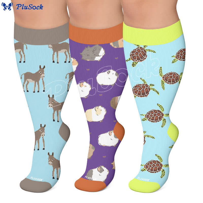 Plus Size Animal Compression Socks - image 0