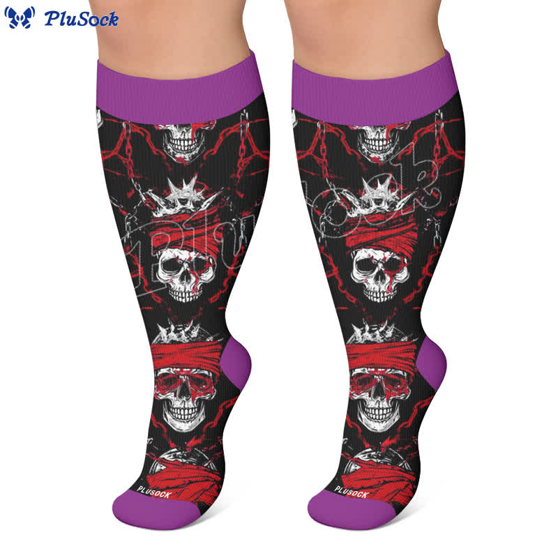 Plus Size Crossbone Compression Socks - image 7