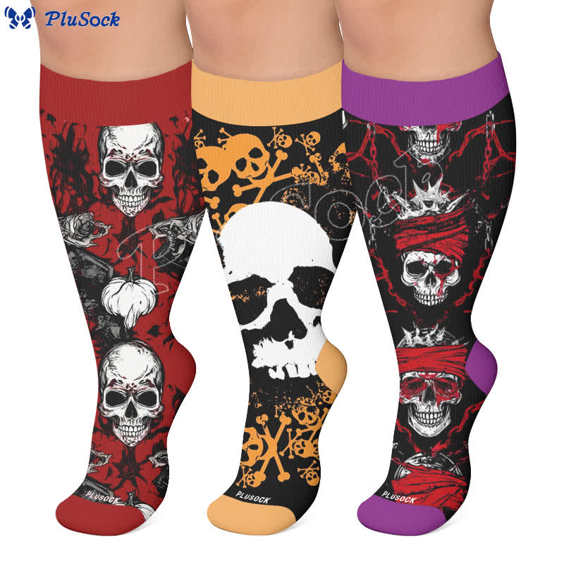 Plus Size Crossbone Compression Socks - image 0