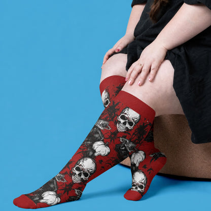 Plus Size Crossbone Compression Socks - image 1