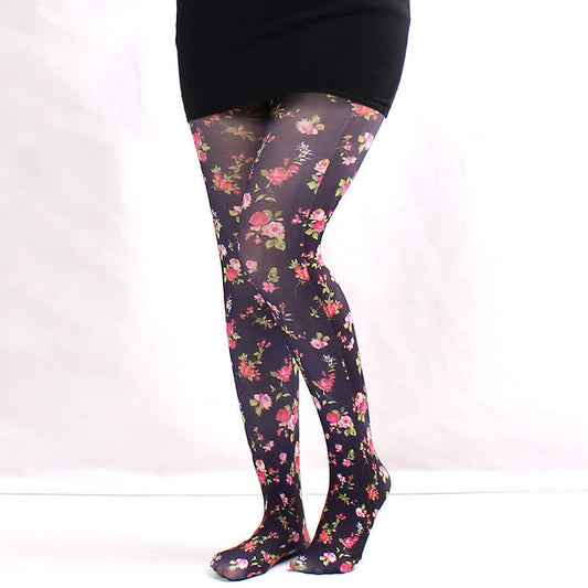 Floral Sheer Everyday Pantyhose - A - One Size - image 0
