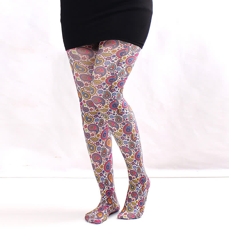 Floral Print Everyday Pantyhose - D - One Size - image 3