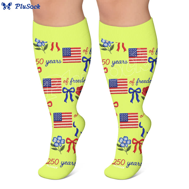 Plus Size Independence Balloons Compression Socks - image 7