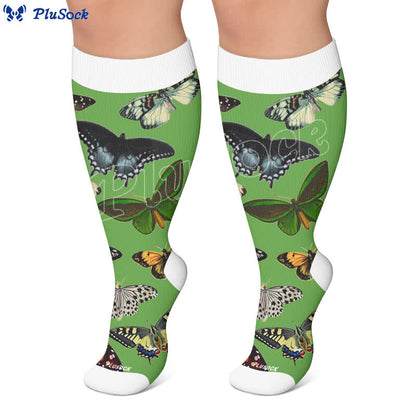 Plus Size Dark Butterfly Compression Socks - image 5