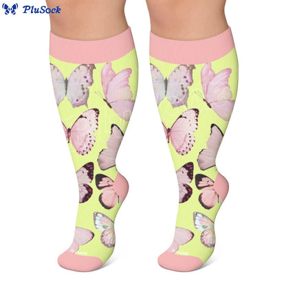 Plus Size Dark Butterfly Compression Socks - image 7