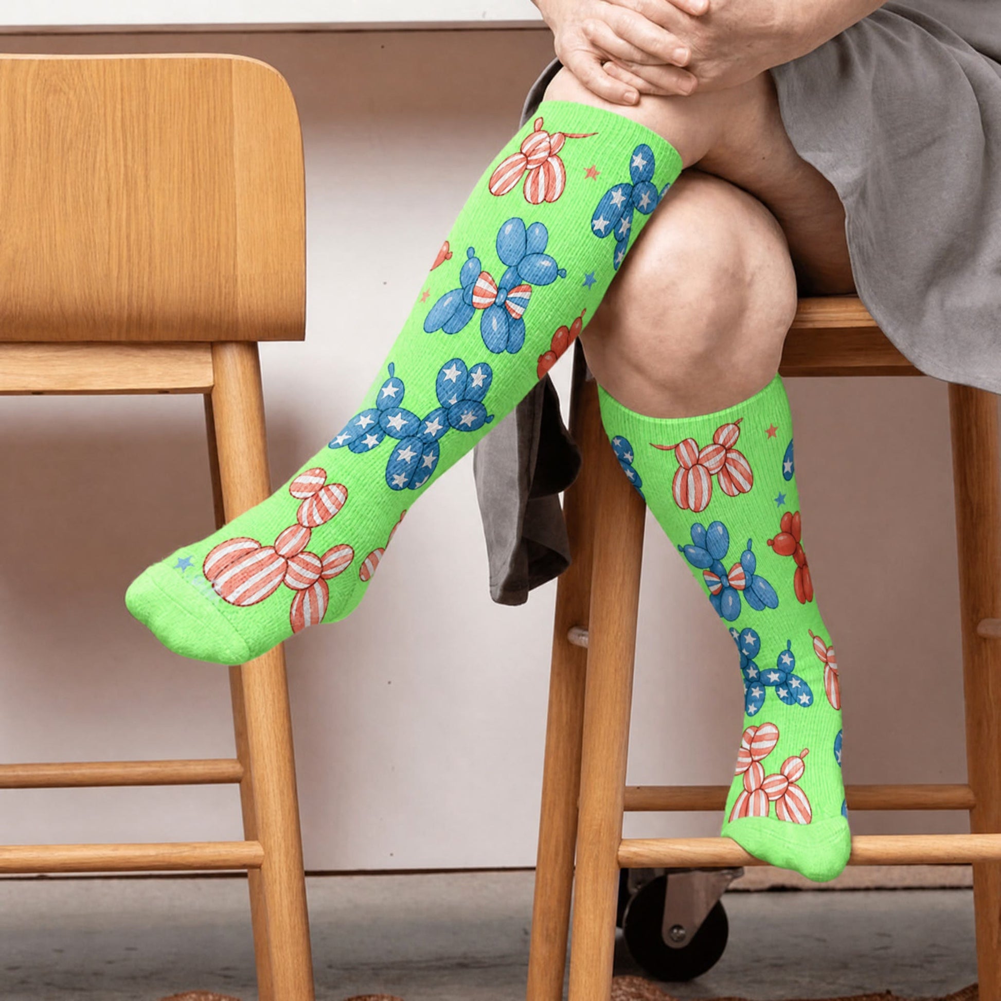 Plus Size Independence Balloons Compression Socks - image 1