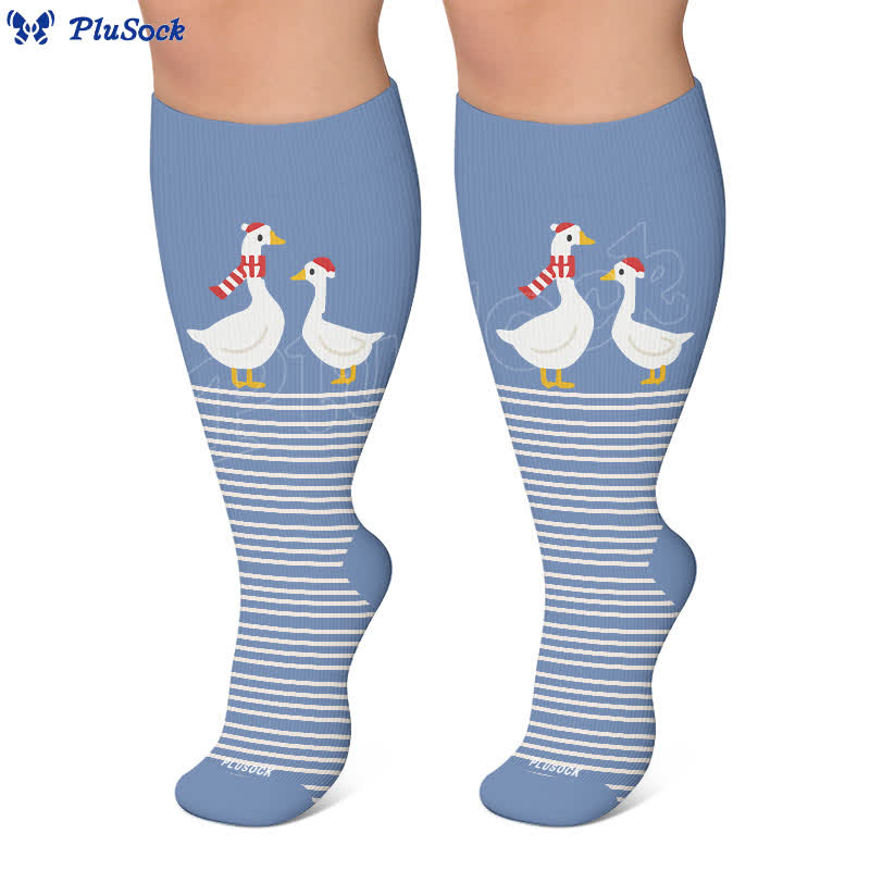 Plus Size Animal Striped Compression Socks - image 5