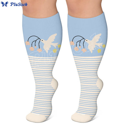 Plus Size Animal Striped Compression Socks - image 6