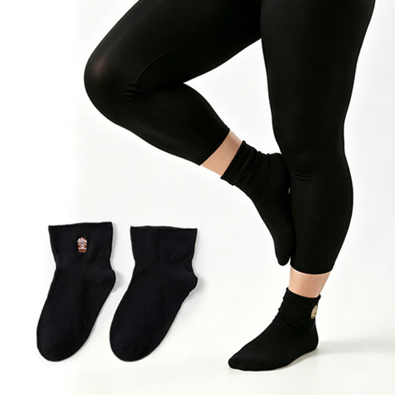Soft Quarter Socks(2 Pairs) - Black - EU37-41(US4-8) - image 5