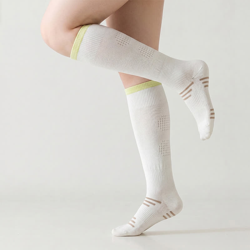 Striped Sport Compression Socks 1 Pairs - White-E - EU36-39(US3-6) - image 4