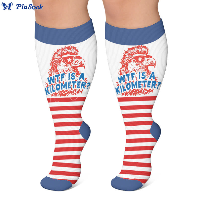 Plus Size Firework Stripe Compression Socks - image 5