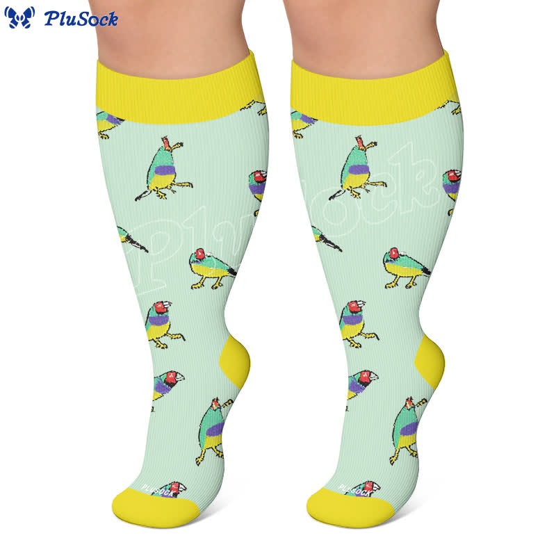 Plus Size Bird Compression Socks - image 5