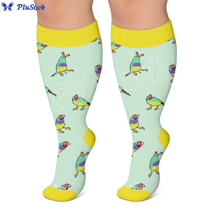 Plus Size Bird Compression Socks - image 5
