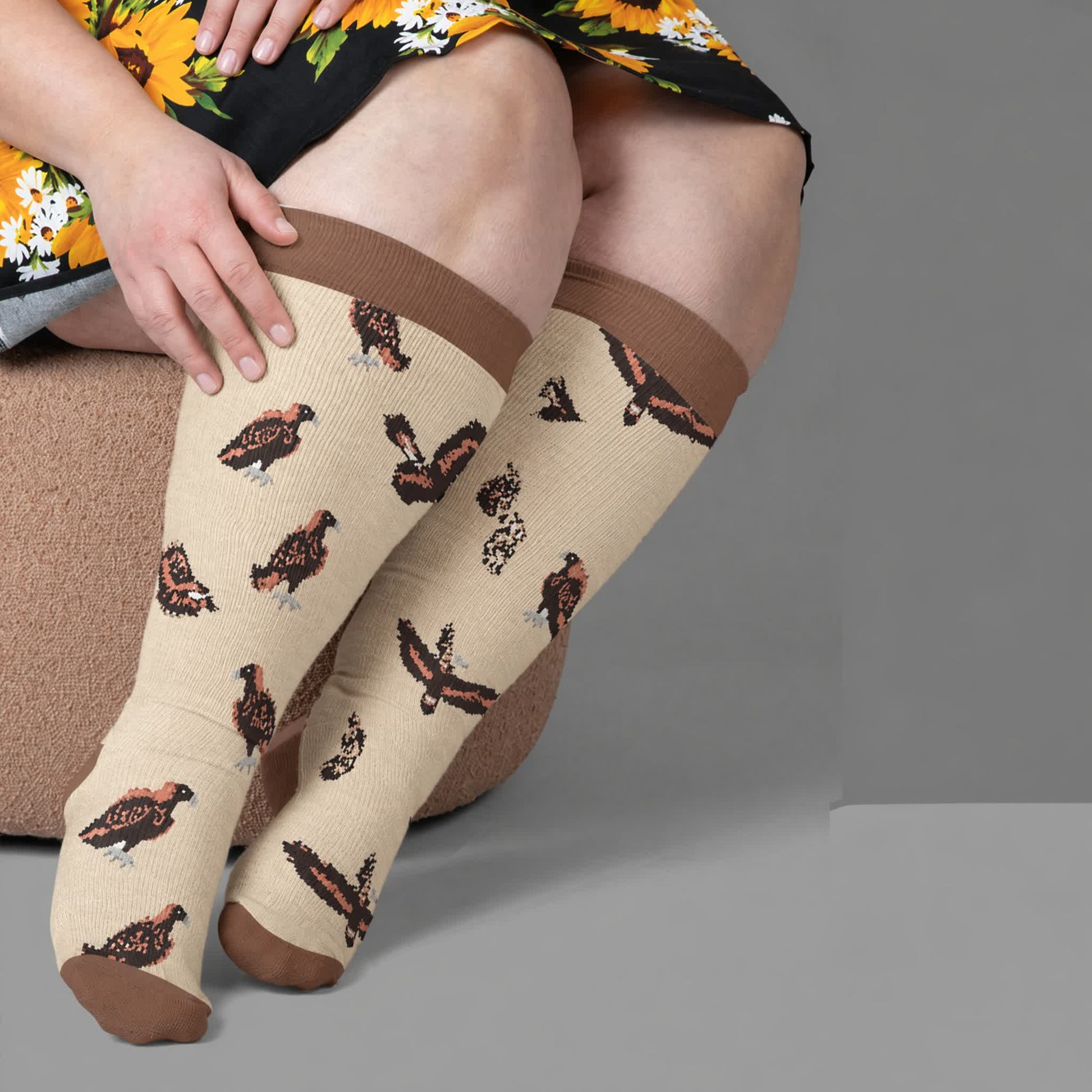 Plus Size Bird Compression Socks - image 2