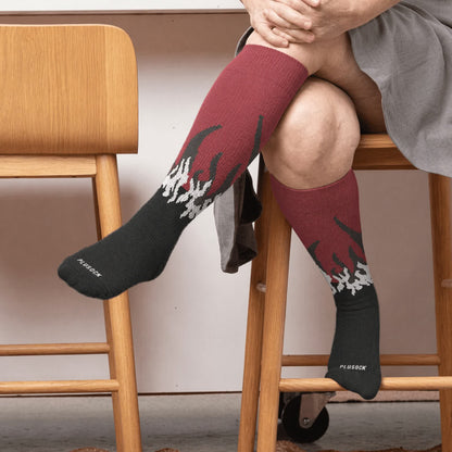Plus Size Flame Colorblock Compression Socks - image 1