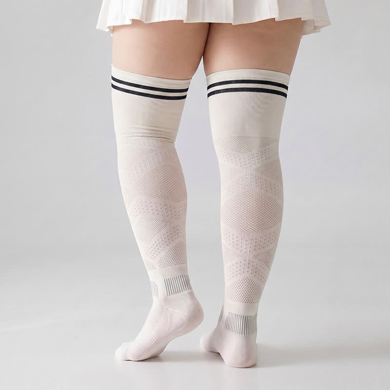 Breathable Over Knee Compression Socks(2 Pairs) - image 4