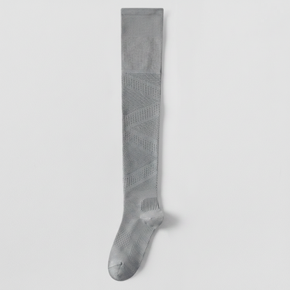Breathable Over Knee Compression Socks(2 Pairs) - Grey - EU36-39(US3-6) - image 10