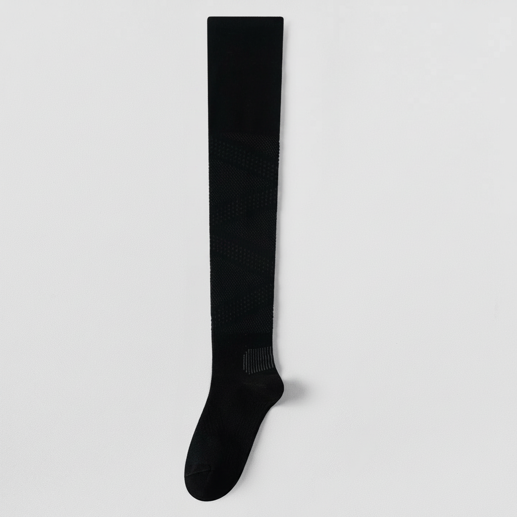 Breathable Over Knee Compression Socks(2 Pairs) - Black - EU36-39(US3-6) - image 8