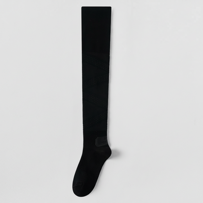 Breathable Over Knee Compression Socks(2 Pairs) - Black - EU36-39(US3-6) - image 8