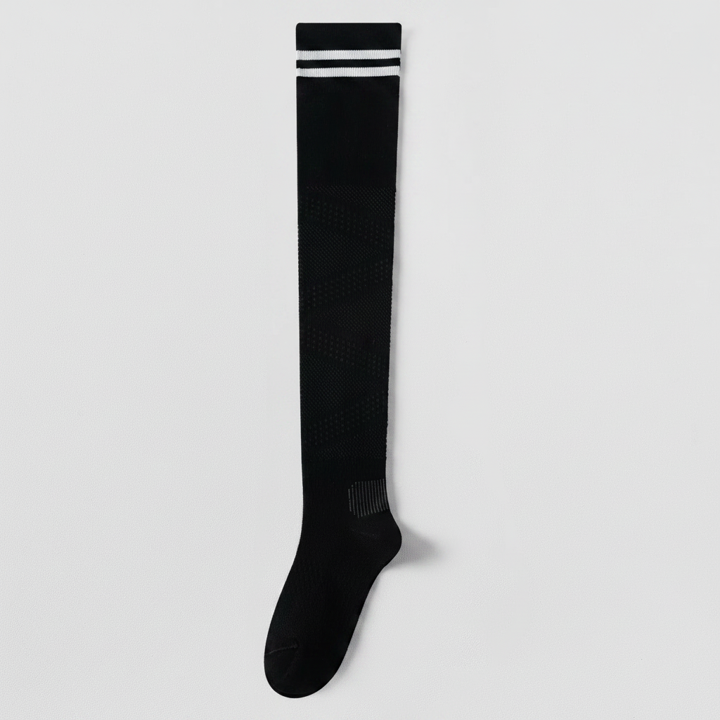 Breathable Over Knee Compression Socks(2 Pairs) - Black-A - EU36-39(US3-6) - image 9