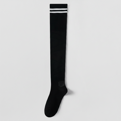 Breathable Over Knee Compression Socks(2 Pairs) - Black-A - EU36-39(US3-6) - image 9