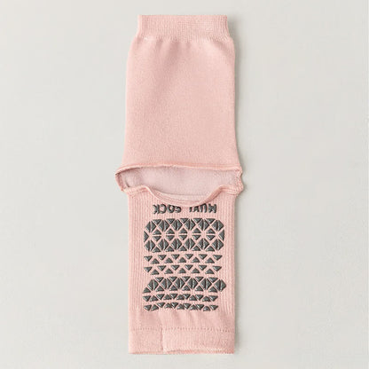 Breathable Knit Casual Grip Socks (3 Pairs) - Pink - One Size - image 3