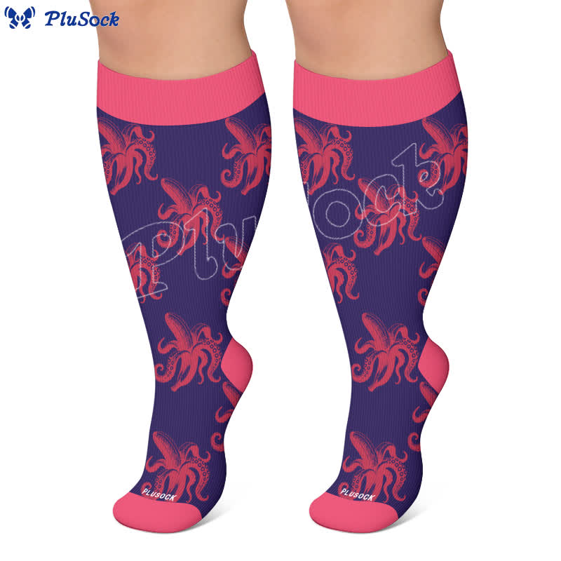 Plus Size Bizarre Octopus Compression Socks - image 6