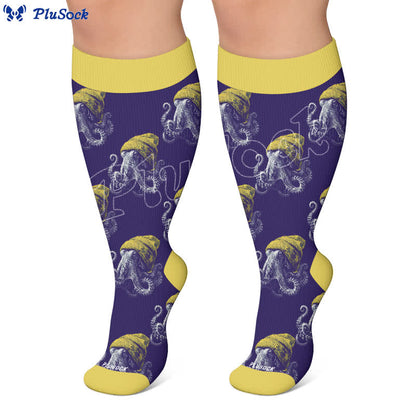Plus Size Bizarre Octopus Compression Socks - image 7