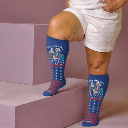 Plus Size Patriotic Compression Socks - image 2