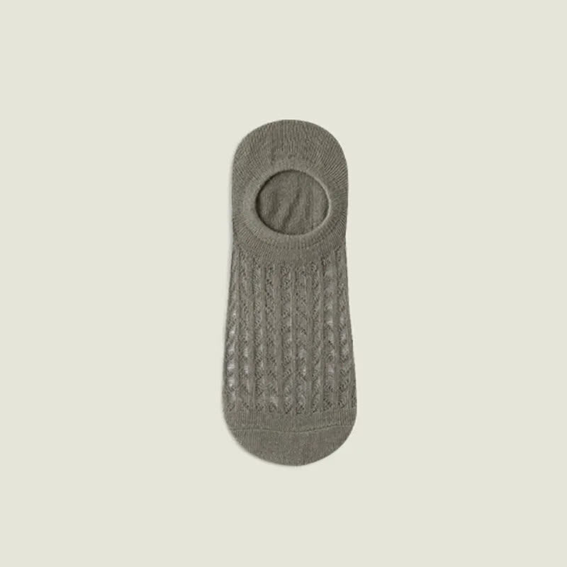 Breathable Mesh No Show Socks(7 Pairs) - Army Green - EU36-43(US3-9) - image 2