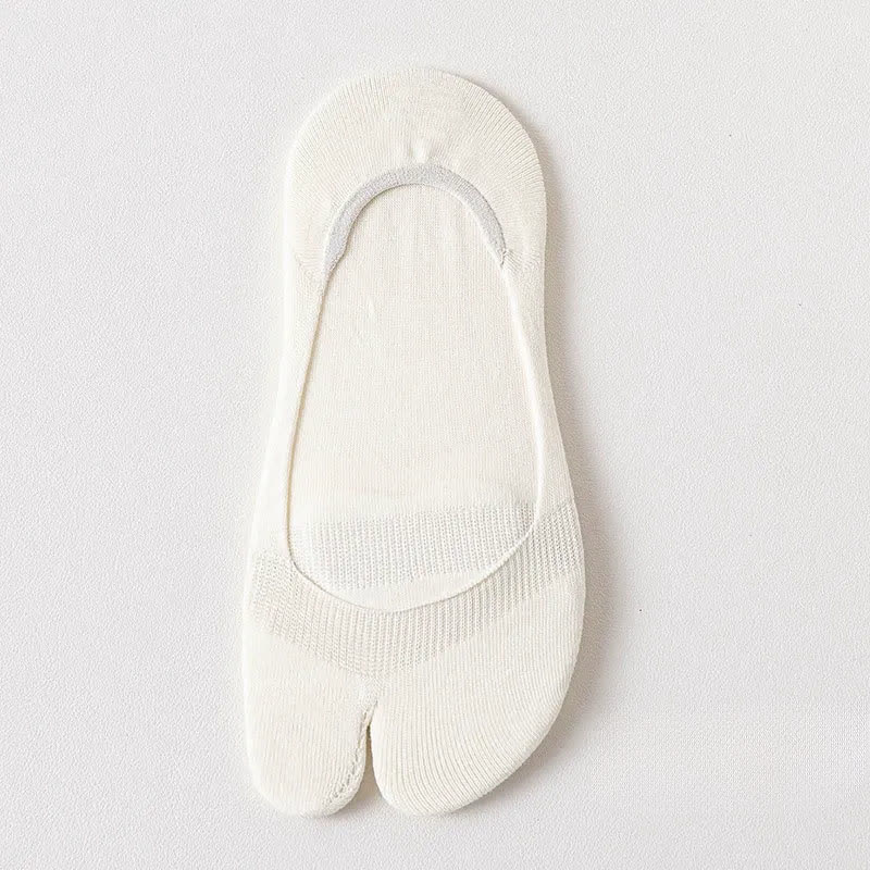 Soft Tabi No Show Socks(3 Pairs) - Milky White - EU36-39(US3-6) - image 8