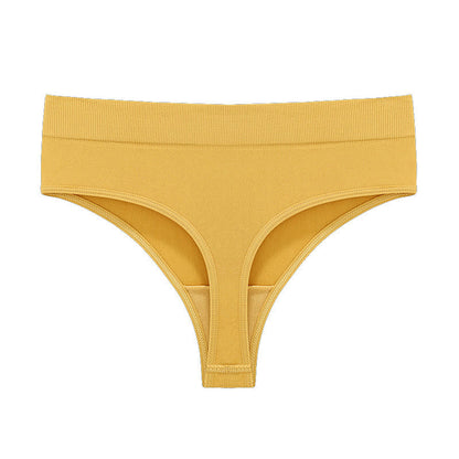 Soft Stretch Seamless Thong Panties(5 Packs) - Yellow - 3XL - image 22