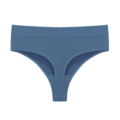 Soft Stretch Seamless Thong Panties(5 Packs) - Blue - 3XL - image 18