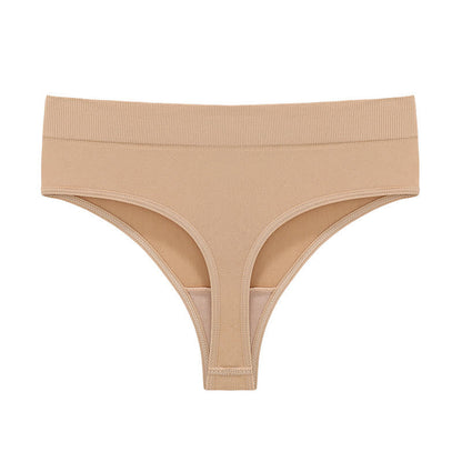 Soft Stretch Seamless Thong Panties(5 Packs) - Nude - 3XL - image 14