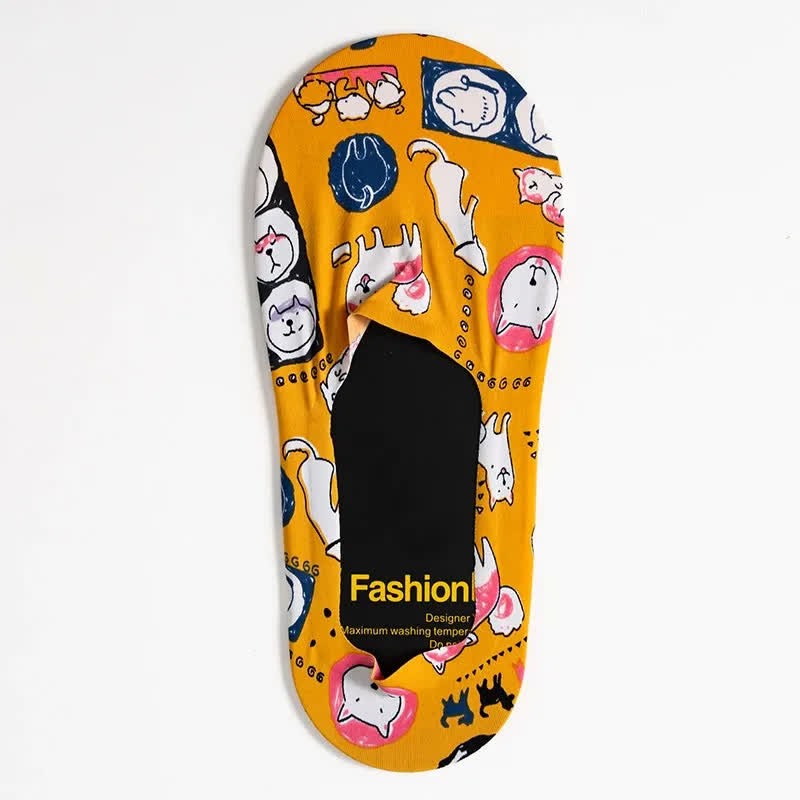 Graffiti No Show Socks(7 Pairs) - K - EU39-44(US6-10) - image 10