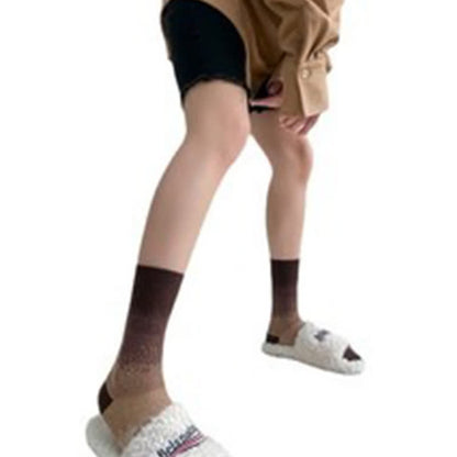 Sweet Gradient Quarter Socks(3 Pairs) - Brown - EU36-42(US3-8.5) - image 6