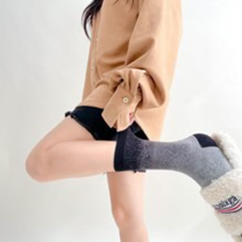 Sweet Gradient Quarter Socks(3 Pairs) - Black - EU36-42(US3-8.5) - image 3