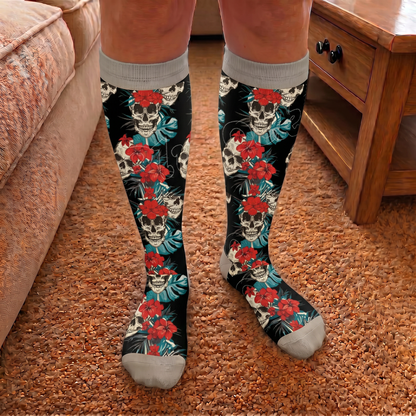 Plus Size Skull Compression Socks - image 2